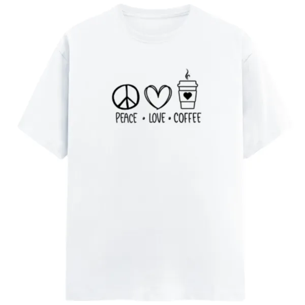 Peace_Love_Coffee_Unisex_Tshirt_White
