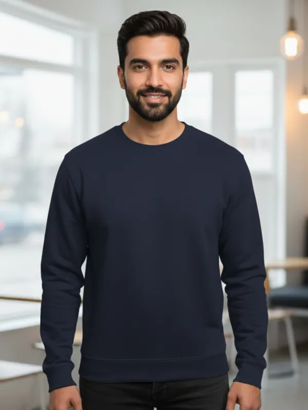 Plain_Unisex_Sweatshirt_Navy_Blue