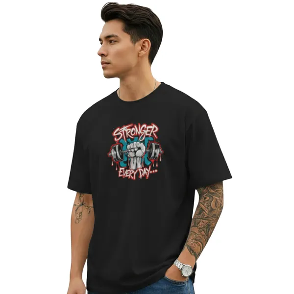 Stronger_Everyday_Unisex_Tshirt_Black