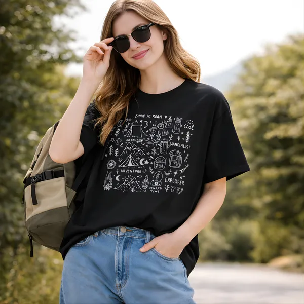 Travel_Doodle_Unisex_Tshirt_Black