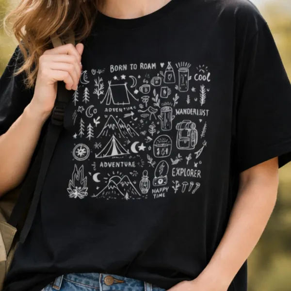 Travel_Doodle_Unisex_Tshirt_Black