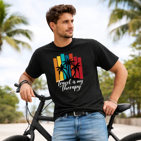 Travel_Therapy_Unisex_Tshirt_Black