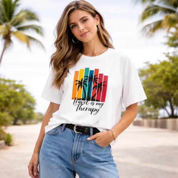 Travel_Therapy_Unisex_Tshirt_White