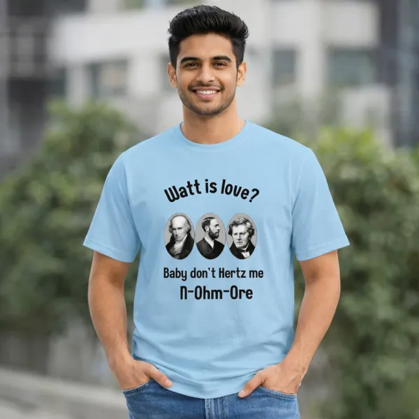 Watt_is_Love_Unisex_Tshirt_Blue