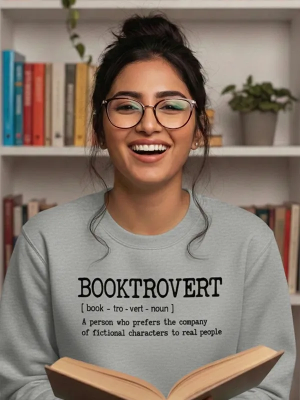 Booktrovert_Unisex_Sweatshirt_Grey