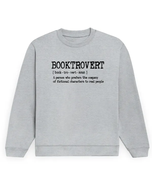 Booktrovert_Unisex_Sweatshirt_Grey