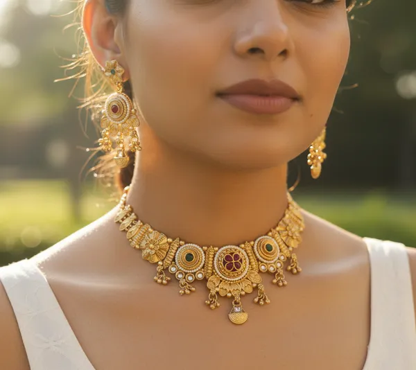 Royal_Antique_Gold_Finish_Necklace_Set_with_Kundan_Stones_�_Elegant_Traditional_Bridal_Jewellery