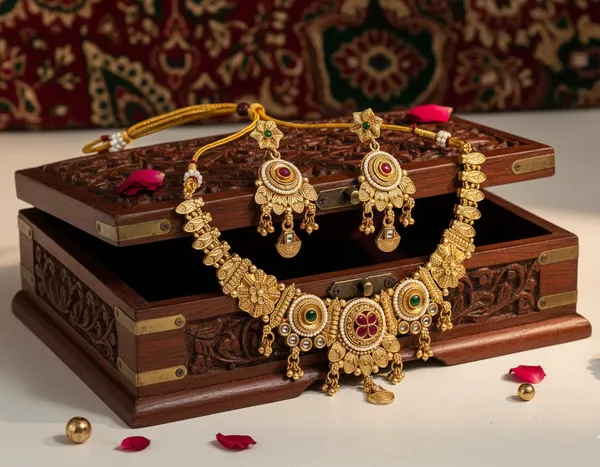 Royal_Antique_Gold_Finish_Necklace_Set_with_Kundan_Stones_�_Elegant_Traditional_Bridal_Jewellery