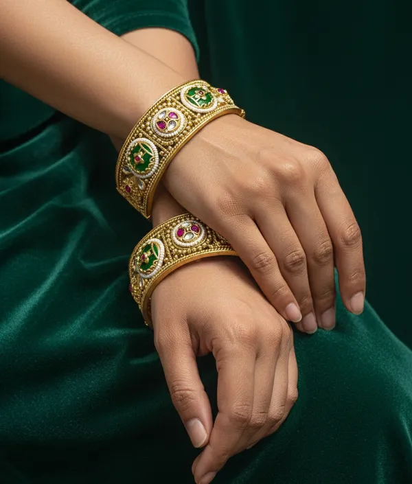 Heritage_Gokhru_Bangles_Kundan_Stones_Royal_Rajasthani