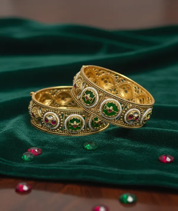 Heritage_Gokhru_Bangles_Kundan_Stones_Royal_Rajasthani