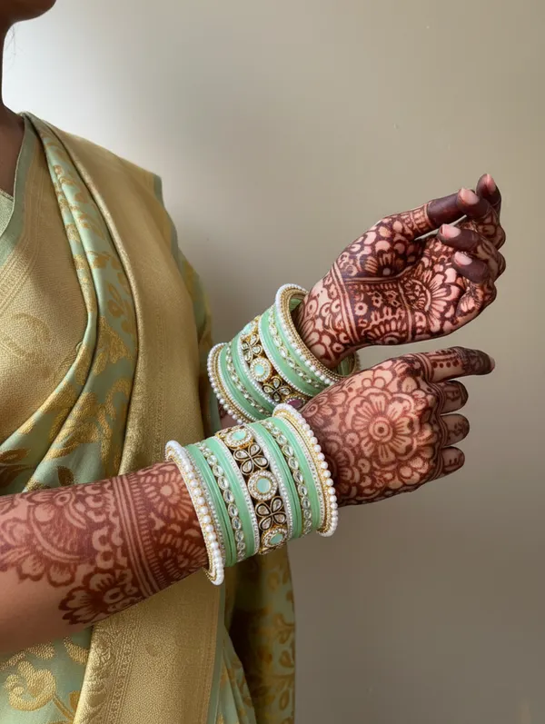 Trusha_Luxury_Mint_Majesty_Green_Chooda_Set_Wedding_Ceremonies