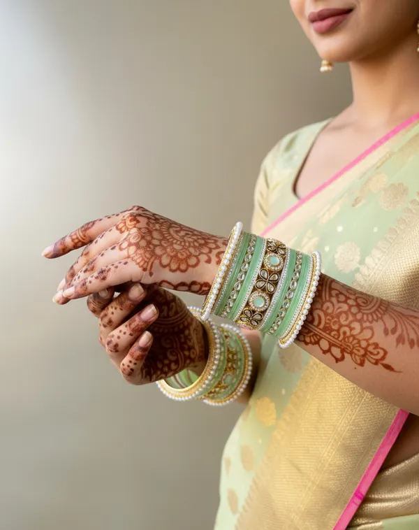 Trusha_Luxury_Mint_Majesty_Green_Chooda_Set_Wedding_Ceremonies