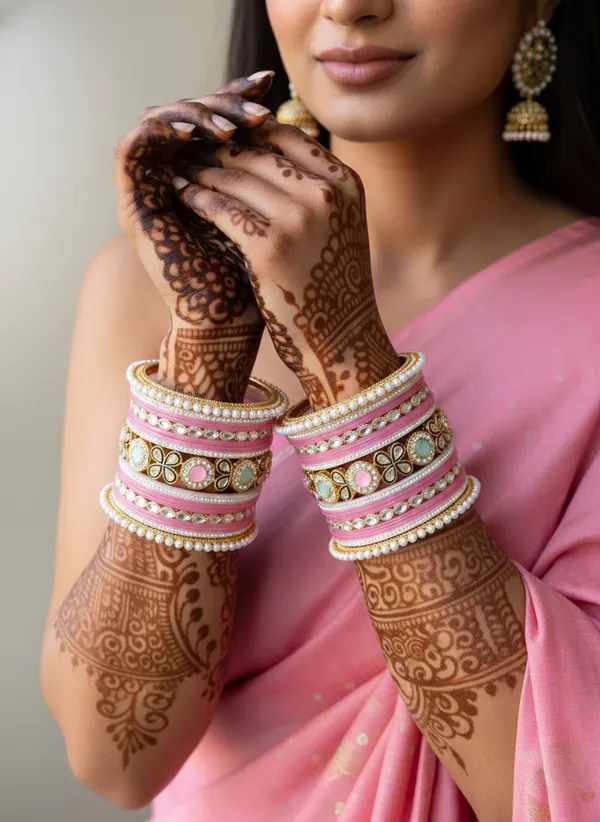 Kajal_Royal_Baby_Pink_Chooda_with_Kundan_&_Mint_Accents