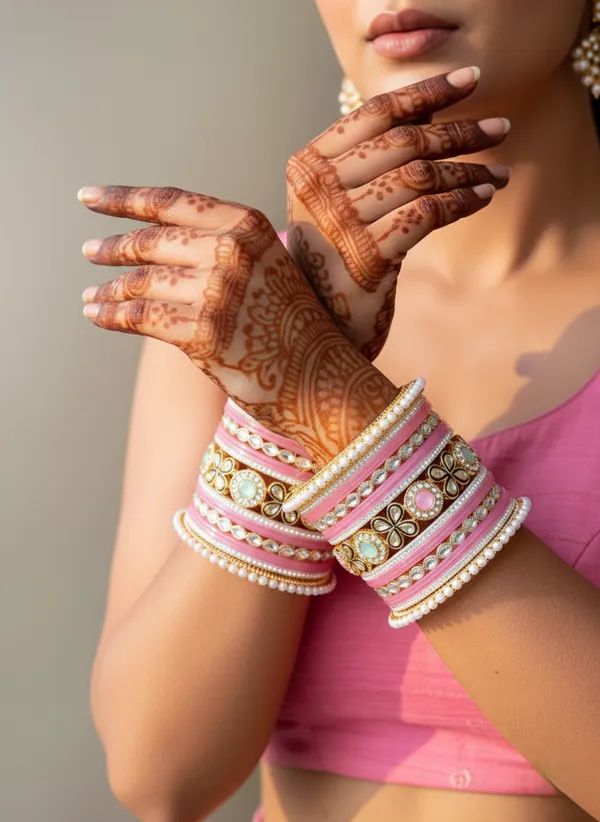 Kajal_Royal_Baby_Pink_Chooda_with_Kundan_&_Mint_Accents