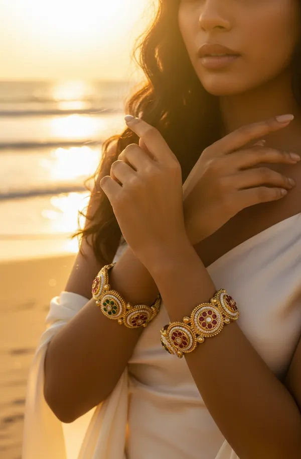Meenakari_Pearl-Studded_Gajra_Style_Marwari_aesthetic