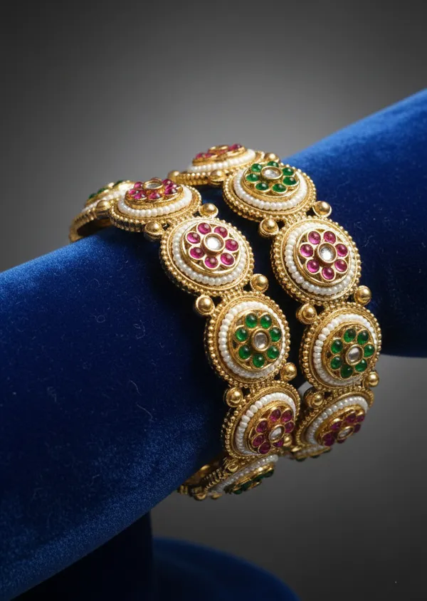 Meenakari_Pearl-Studded_Gajra_Style_Marwari_aesthetic