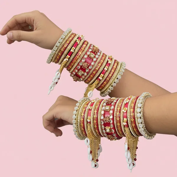Pink_Trusha_Royal_Bridal_Chuda_Set_For_Wedding_&_Special_Occasions_For_Women