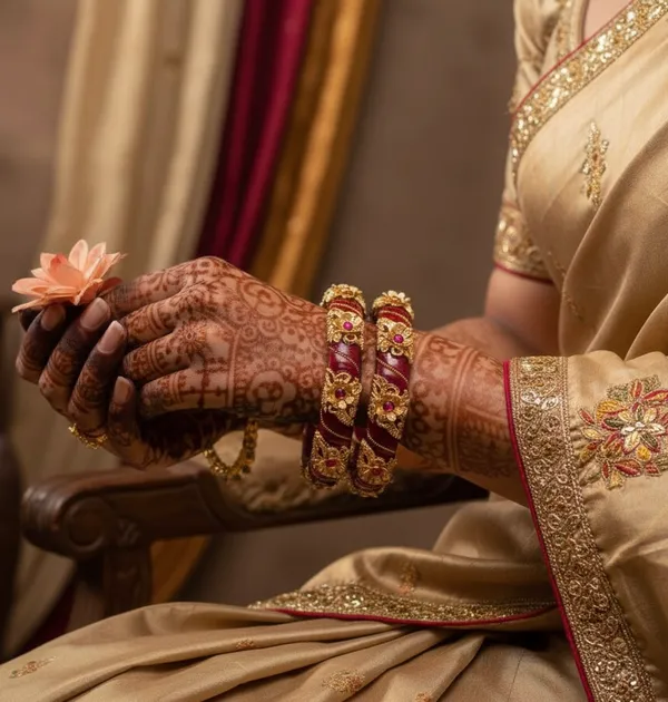 Exquisite_Gold-Plated_Brass_Maroon_Pola_Bangles_with_Floral_Filigree_&_Ruby_Accents_Set_of_2