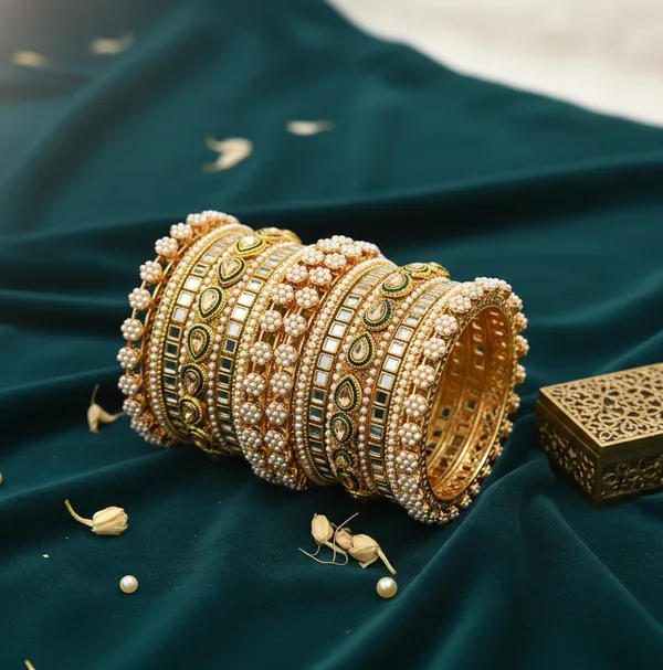 Gold_Sneha_Antique_And_Kundan_Indian_Punjabi_Kada_Bangles_Chuda_Set_For_Women