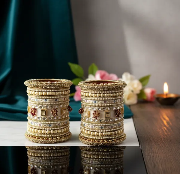 White_Chandani_Handcrafted_Indian_Wedding_Bangle_Set_For_Women