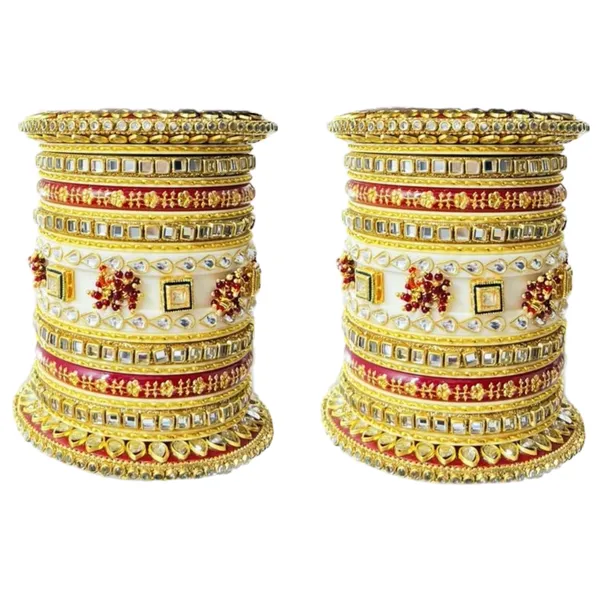 White_Jayati_MultiShade_Bridal_Chura_Bangle_Punjabi_Chura_Bangle_Set_For_Women