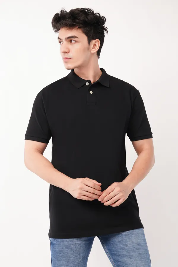 Black_Premium_Polo_Cotton_T-Shirt_For_Men