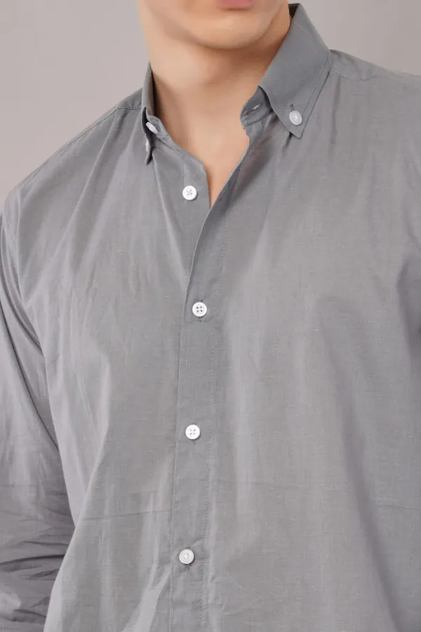 Grey_Classic_Button-Down_Shirt_For_Men
