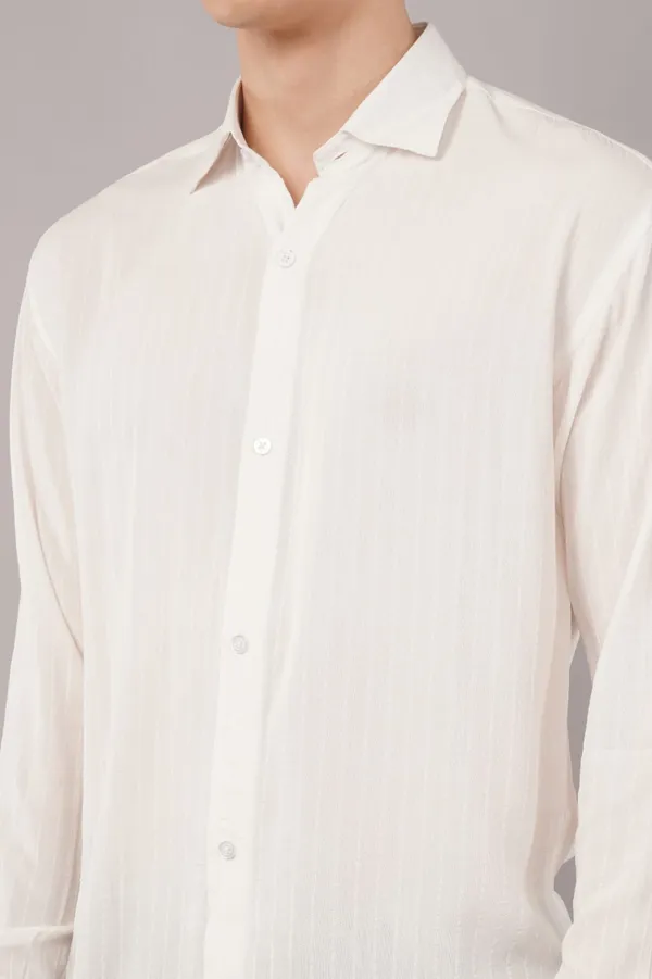 White_Classic_Full_Sleeve_Shirt_For_Men