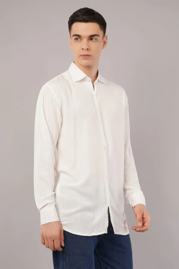 White_Classic_Full_Sleeve_Shirt_For_Men