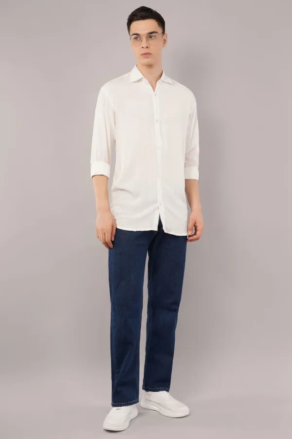 White_Classic_Full_Sleeve_Shirt_For_Men