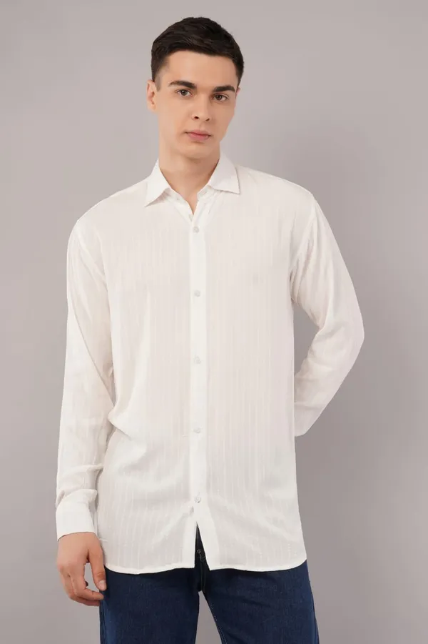White_Classic_Full_Sleeve_Shirt_For_Men