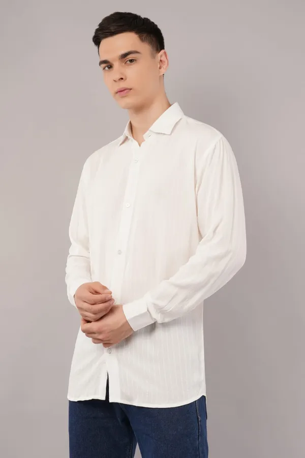 White_Classic_Full_Sleeve_Shirt_For_Men