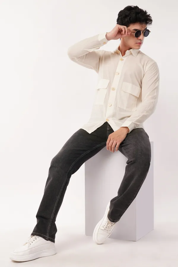 Off-White_Double_Pocket_Full_Sleeves_Shirt_For_Men