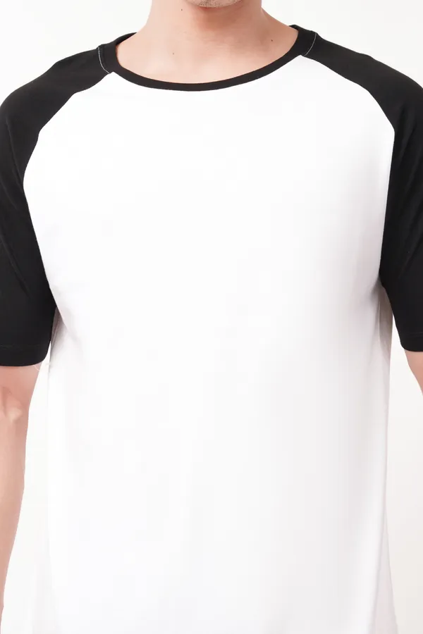 White_&_Black_Essential_Raglan_T-Shirt_For_Men