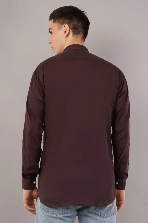 Maroon_Button-Down_Casual_Shirt_For_Men