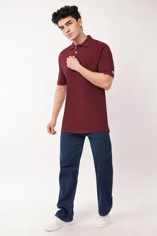 Maroon_Premium_Polo_T-Shirt_For_Men