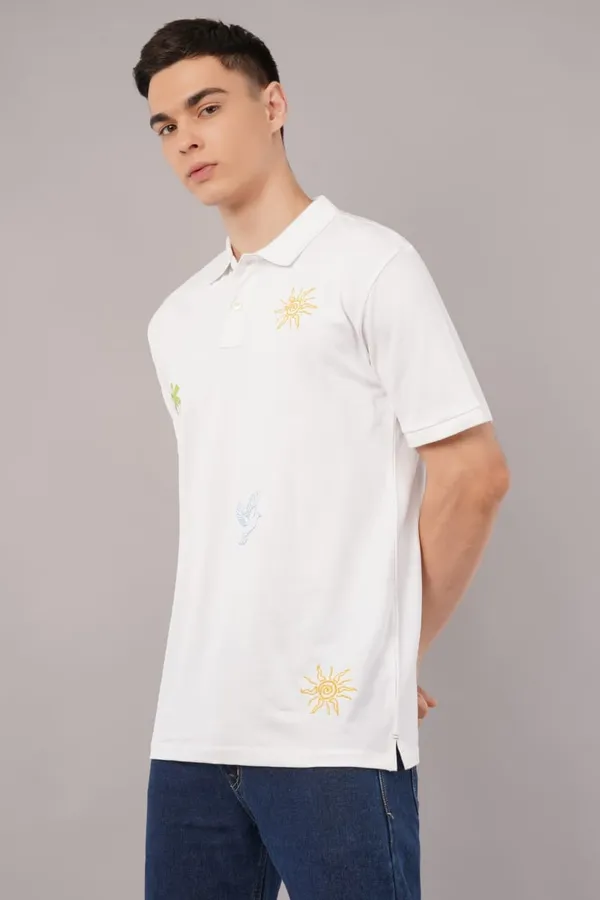 White_Polo_With_Embroidery_T-Shirt_For_Men