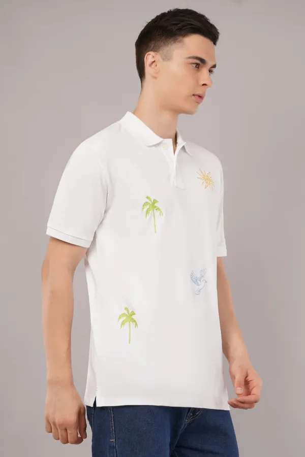 White_Polo_With_Embroidery_T-Shirt_For_Men