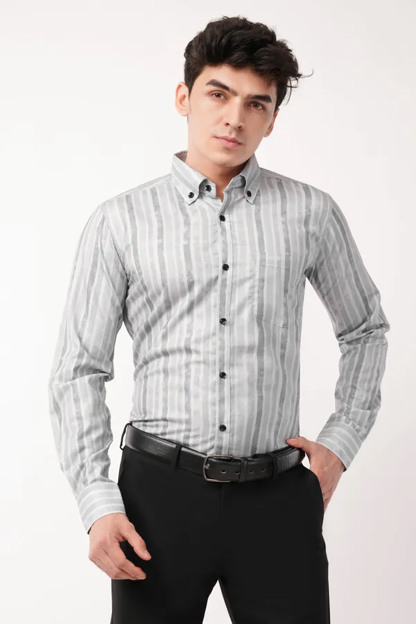 Grey_Modern_Watercolor_Striped_Shirt_For_Men