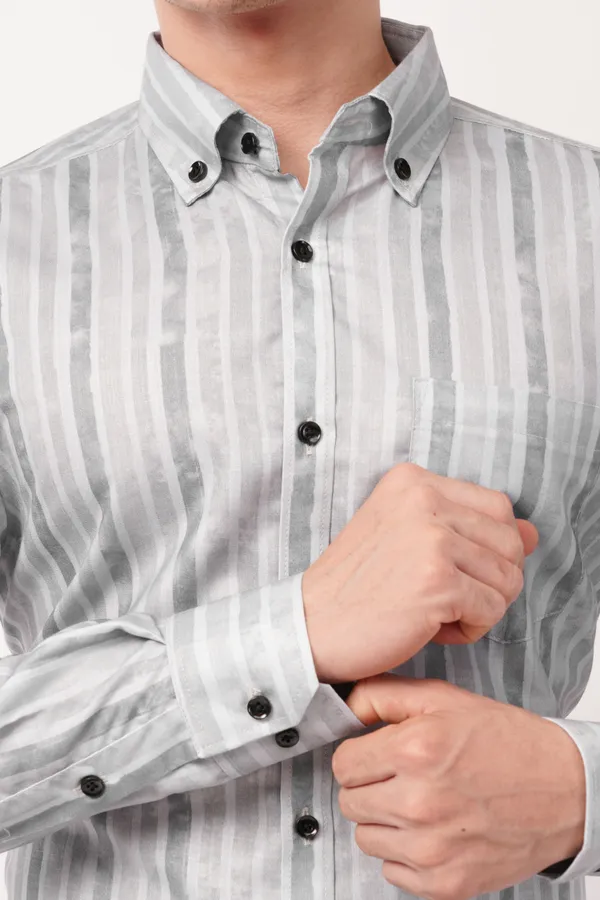Grey_Modern_Watercolor_Striped_Shirt_For_Men