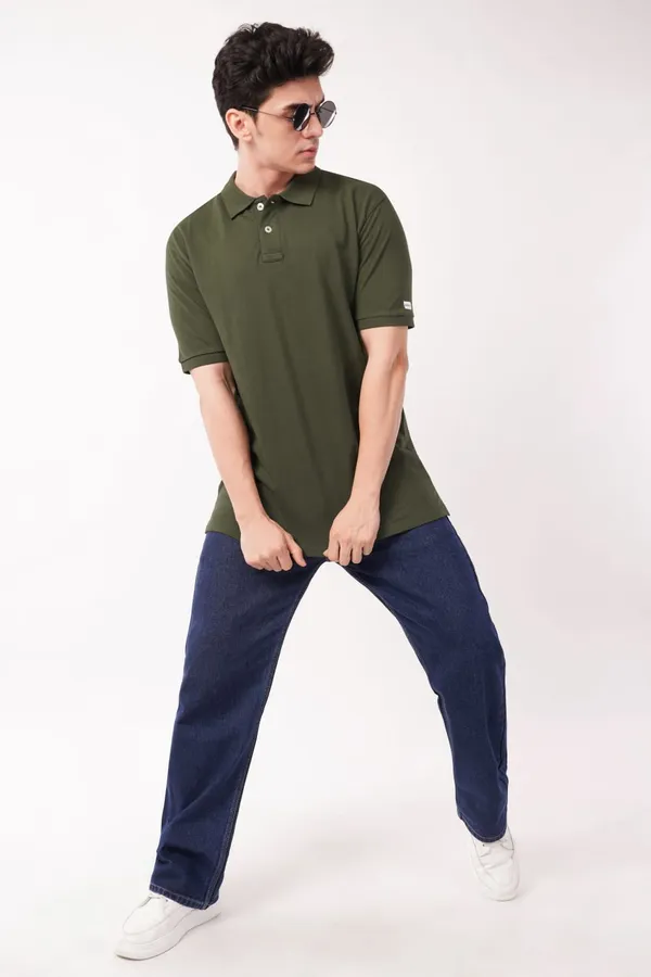 Olive_Green_Premium_Polo_T-Shirt_For_Men