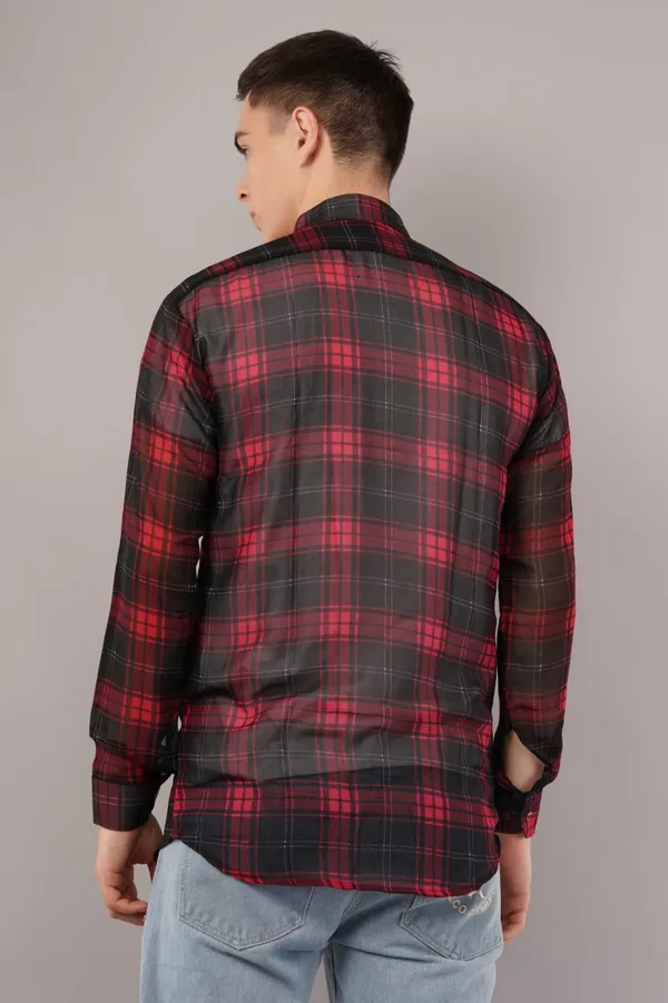 Red_&_Black_Checkered_Casual_Shirt_For_Men