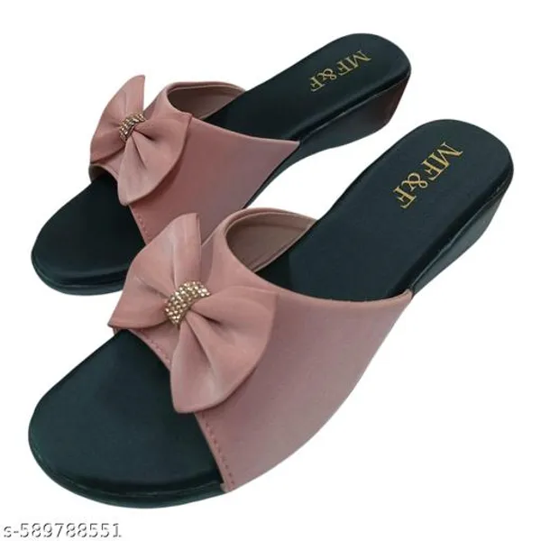 Pink_Slidar_Batrfly__Faux_Leather_Slippers_For_Women