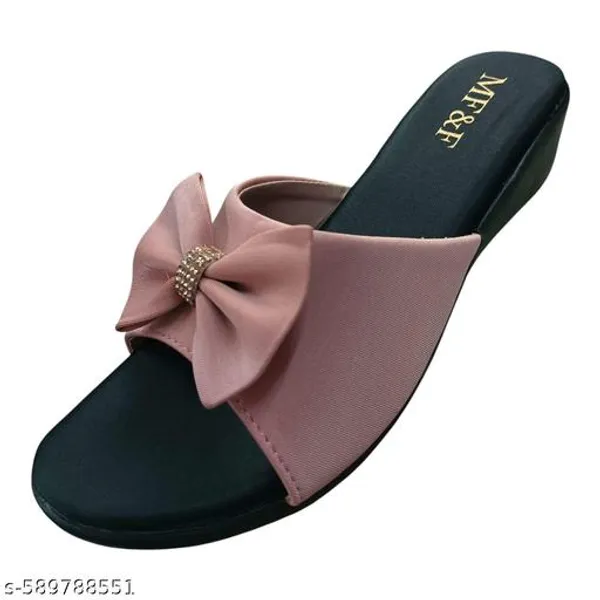 Pink_Slidar_Batrfly__Faux_Leather_Slippers_For_Women