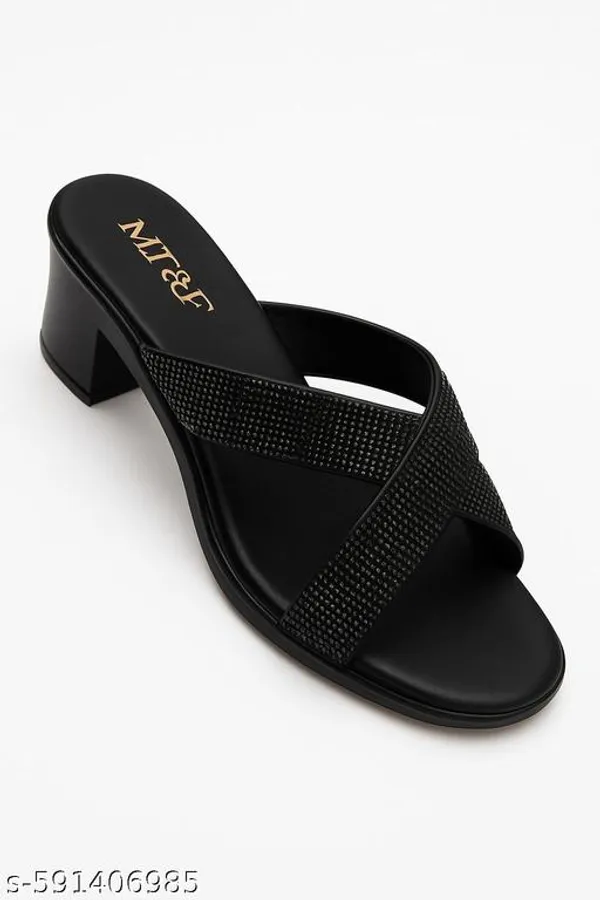 Black_Cross_Pata_Faux_Leather_Heel_Sandal_For_Women