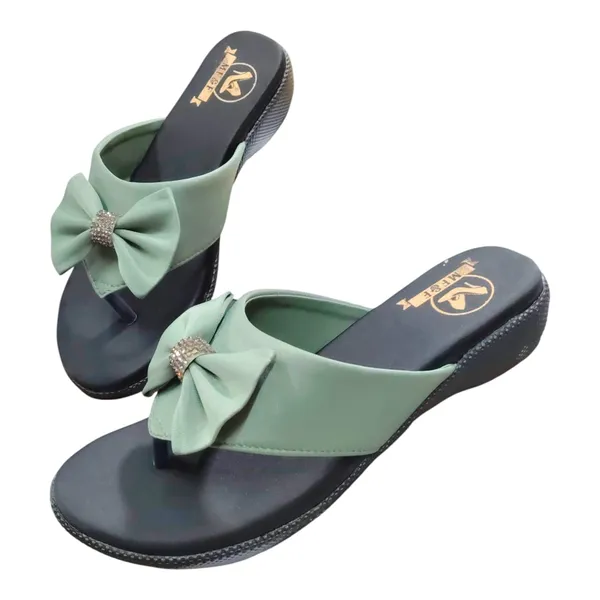 Green_Batarfly_Faux_Leather_Premium_&_Elegant_Casual_Sandal_For_Women