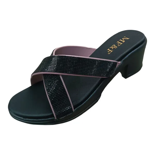 Black_Cross_Pata_Faux_Leather_Premium_&_Elegant_Casual_Sandal_For_Women