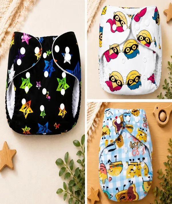 Multicolor_Reusable_Diaper_(3_Pieces),_White,_Blue_&_Black