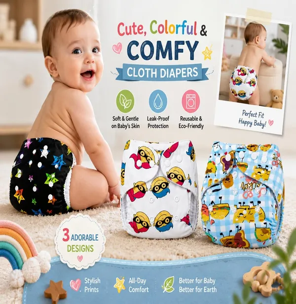Multicolor_Reusable_Diaper_(3_Pieces),_White,_Blue_&_Black