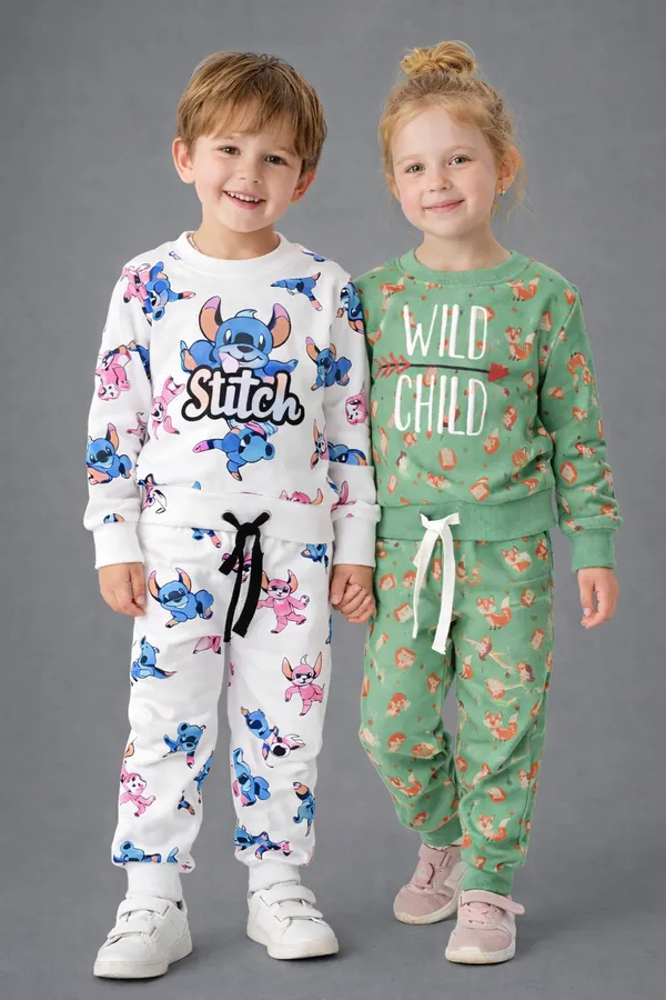 Green_And_White_Cotton_Blend_Premium_Winter_Wear_For_Kids